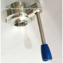 Stainless Steel One Side Threaded One Side Welded Manual Butterfly Valve